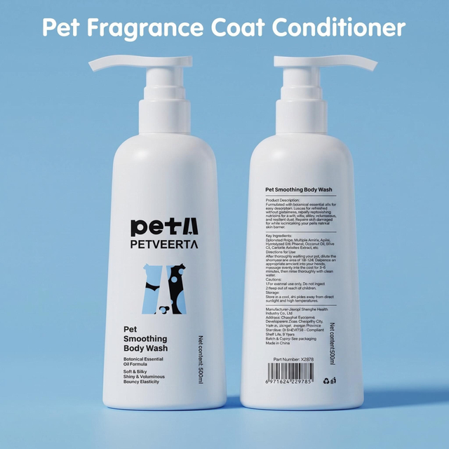 Producto para mascotas con champú para mascotas OEM | Acondicionador de abrigo con fragancia para mascotas de larga duración para el cuidado de perros y gatos