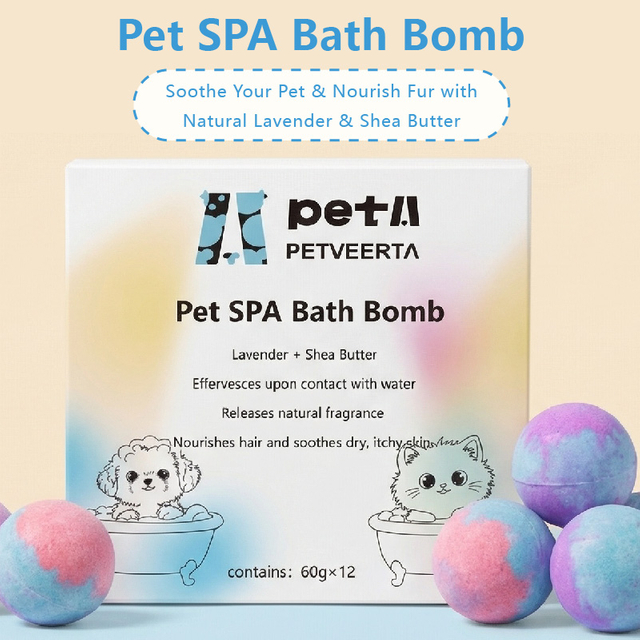 Bola de baño duradera para mascotas SPA para uso en lavado de varias mascotas