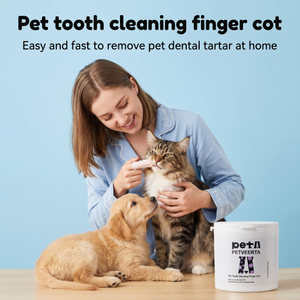 Toallitas desechables para el cuidado bucal de dedo para limpieza de dientes de mascotas