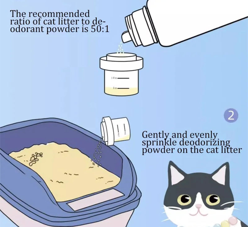Polvorización de lápiz gato-deodorización.1