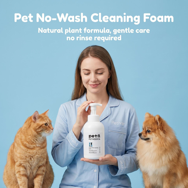 Pet No Wash Champú Espuma Limpieza Rápida para Perros Gatos