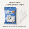 Toallitas profesionales azules para guantes de mascotas sin enjuague, 10 unidades, para limpieza rápida del cuerpo y refrescamiento del pelaje para perros y gatos