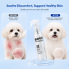 Spray hipoalergénico para la piel de mascotas OEM/ODM con centella natural y regaliz: suministro a granel para marcas de cuidado de mascotas