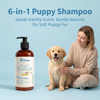 Champú profesional para cachorros 6 en 1 con aroma a vainilla dulce para hidratar y suavizar profundamente el pelaje de las mascotas para perros