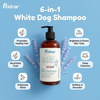 Champú profesional para perros de bata blanca para eliminar las manchas amarillas y mejorar el brillo